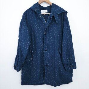 The Great. Ditsy Floral Coat in Blue 1 Small
